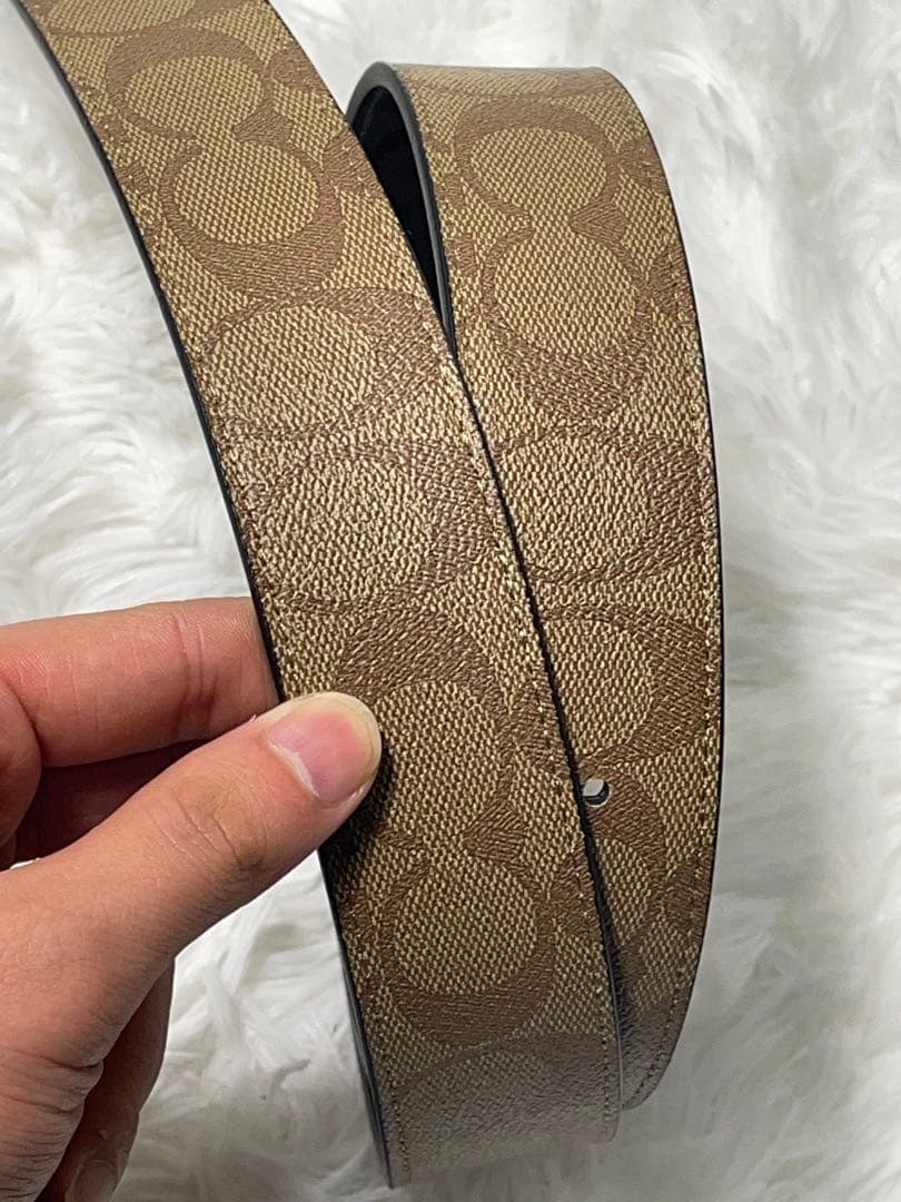 COACH コーチ　リバーシブル 本革　レザーベルト シグネチャー