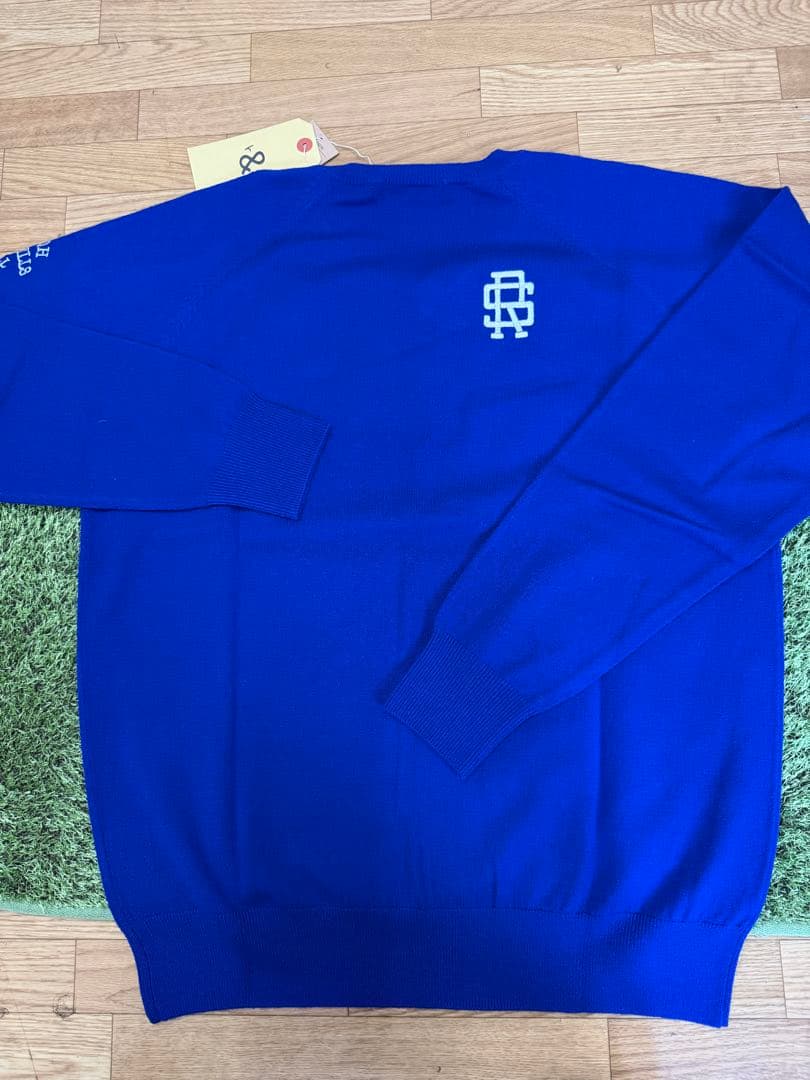 新品正規品ROUGH&SWELL/M】高品質ウール100%Vネックニットセーター