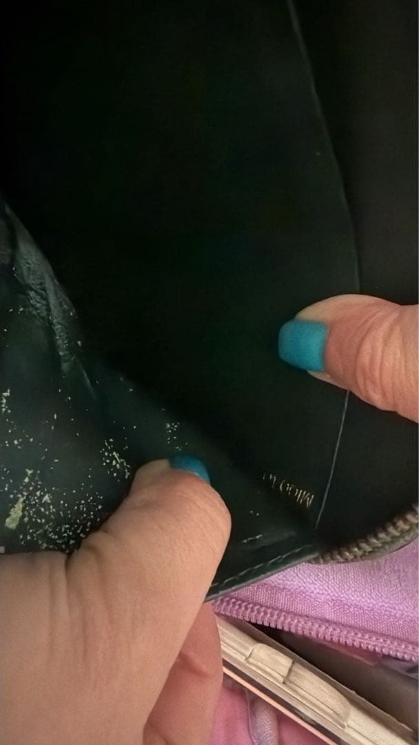 Louis Vuitton ダークグリーン レザー 長財布