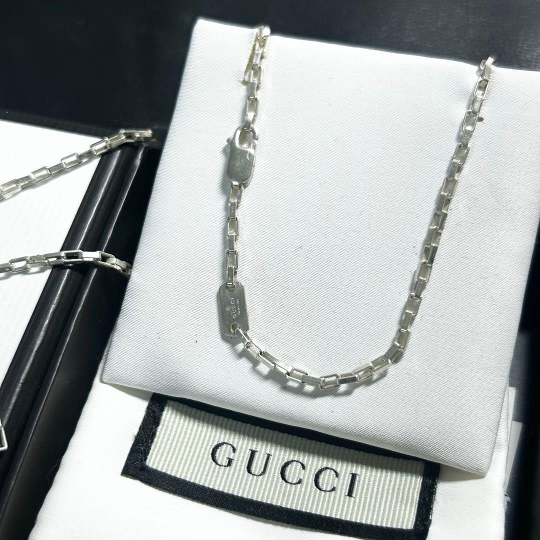 GUCCI グッチ　チェーン　ネックレス　50cm シルバー　美品