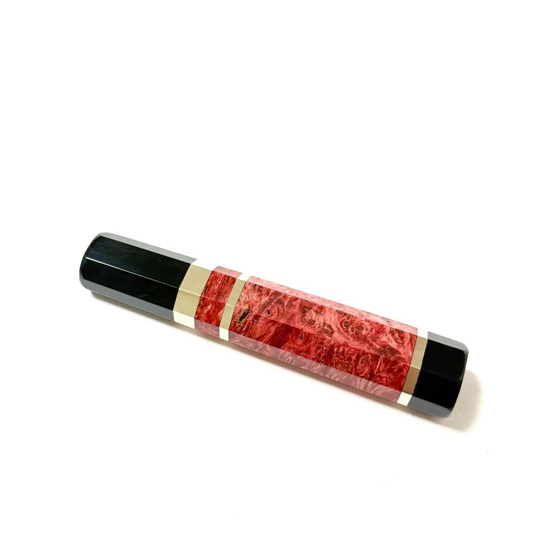 三段銀巻 黒水牛角 ペティ4寸 スタビライズドウッド 八角柄 ペティ120 p