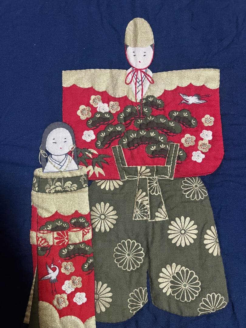 おまけタペストリー付◆雛人形◆お雛様 【親王飾り】 落ち着いた漆塗りの台座