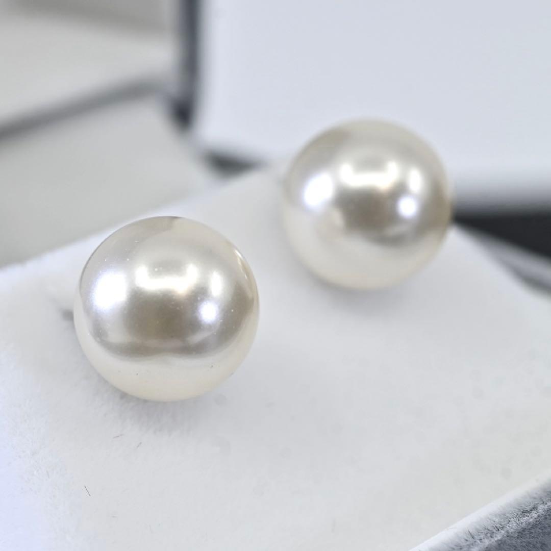 【未使用・花珠品位】高島屋　K14 アコヤ　パール　本真珠　ピアス　大珠