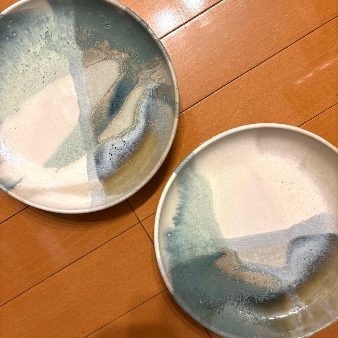 あよお 金澤尚宜 ayooさん 青と白のグラデーション プレート