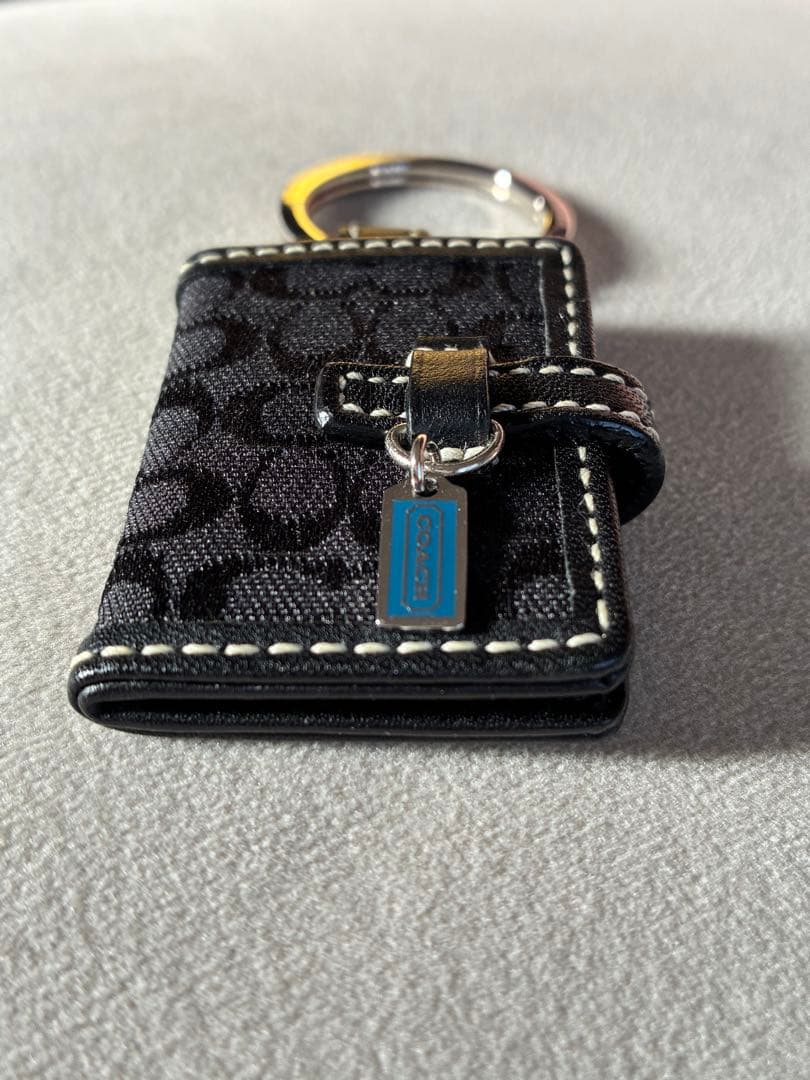 COACH 黒 ピクチャーフレーム　フォトフレーム　キーホルダー　キーリング