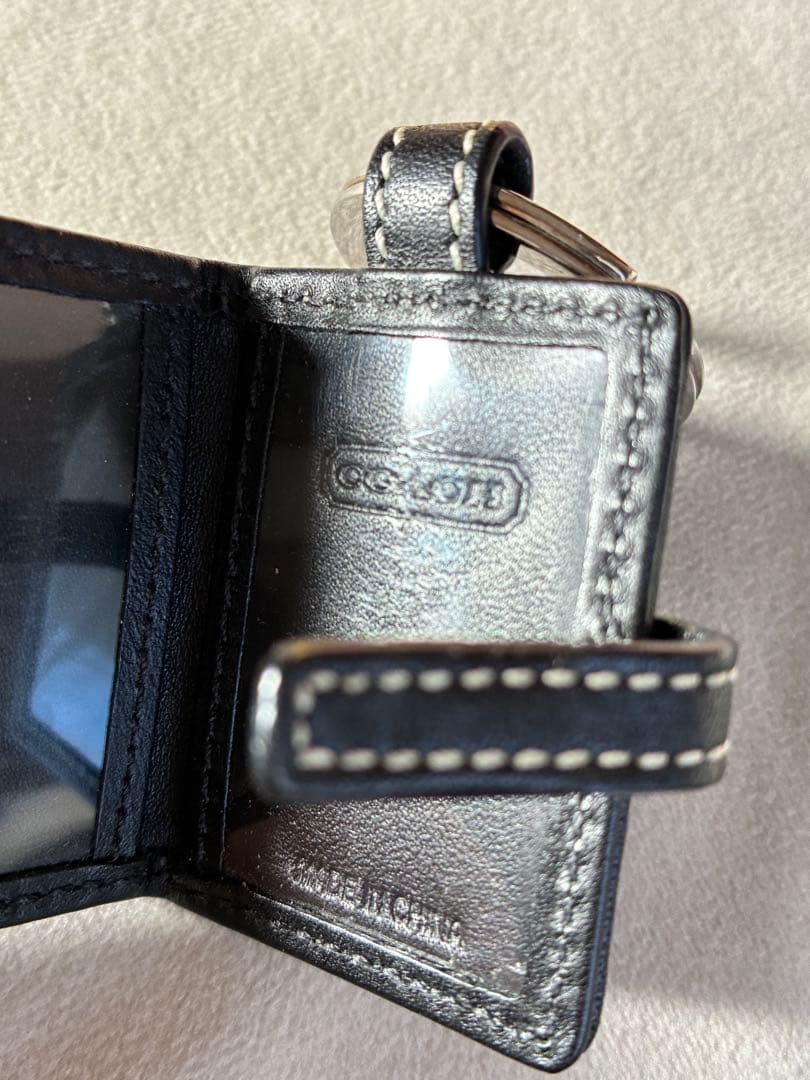 COACH 黒 ピクチャーフレーム　フォトフレーム　キーホルダー　キーリング