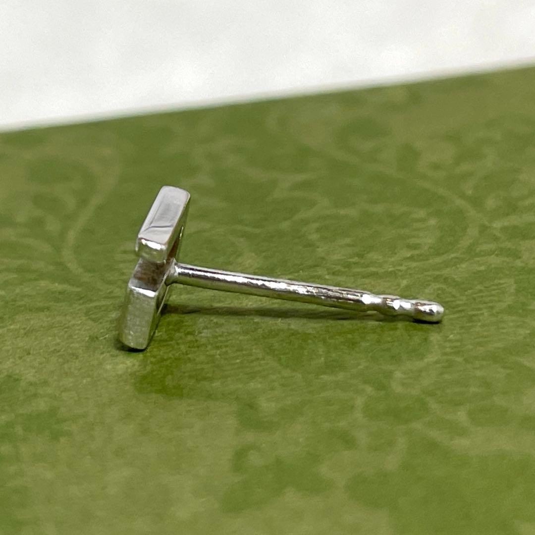 GUCCIグッチ　スクエアGピアス片耳　K18WG Gロゴ　メンズ/レディース