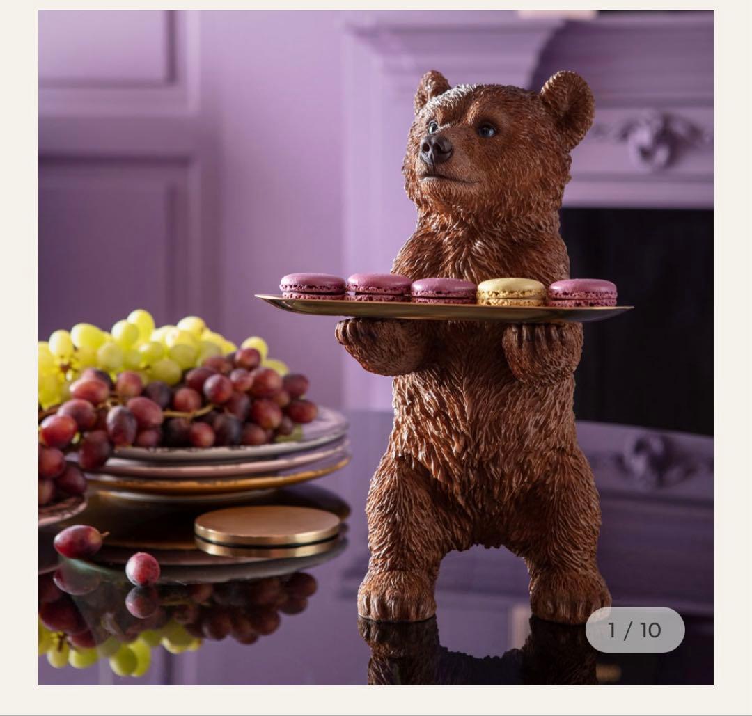 KARE クマのトレイ付き置物