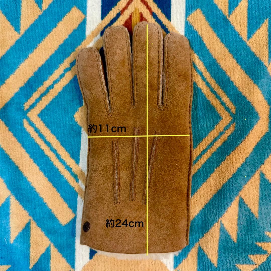 【極暖】UGG アグ ムートン手袋 メンズ レザーグローブ Mサイズ
