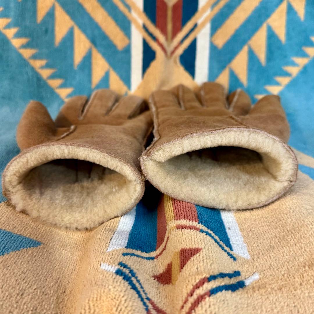 【極暖】UGG アグ ムートン手袋 メンズ レザーグローブ Mサイズ