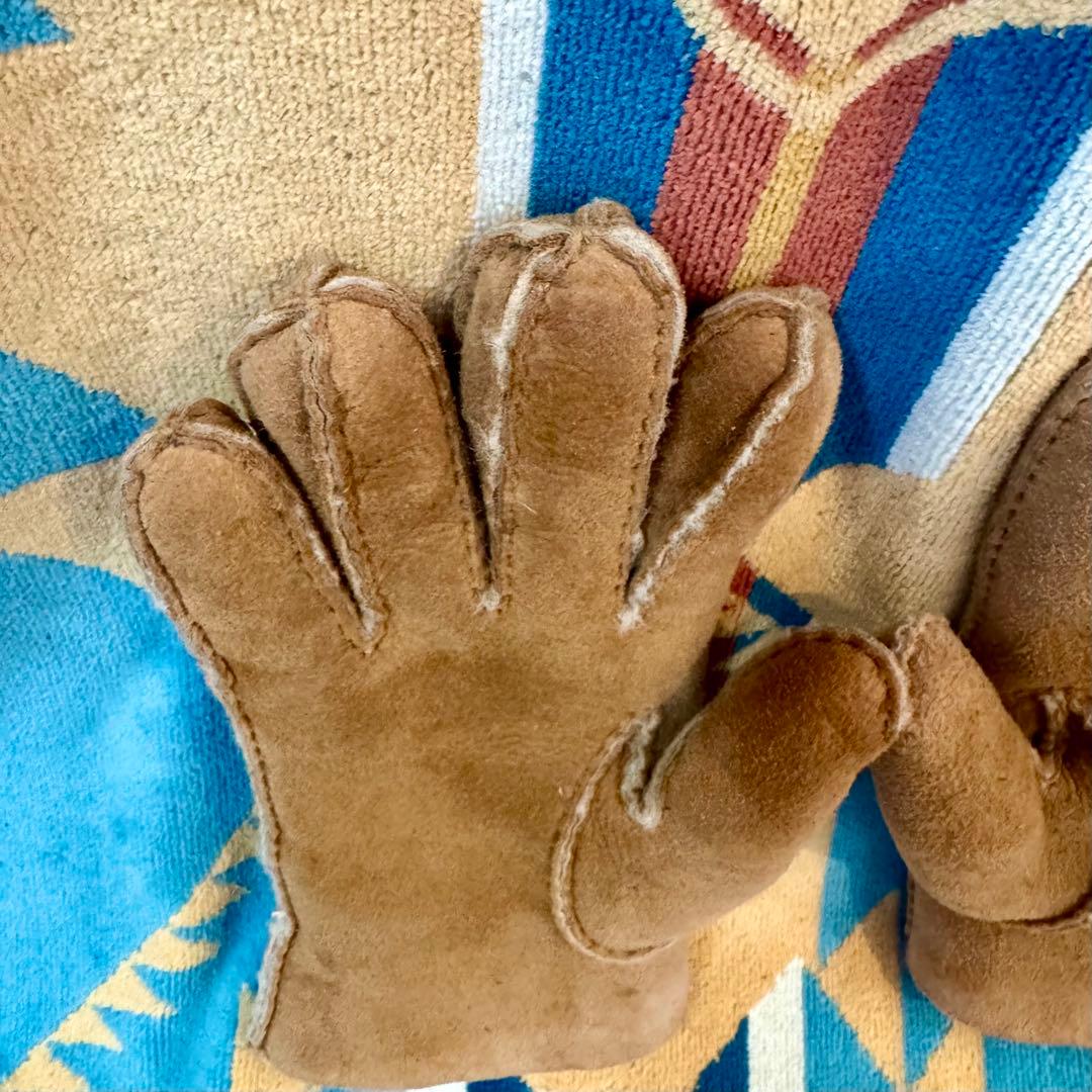 【極暖】UGG アグ ムートン手袋 メンズ レザーグローブ Mサイズ