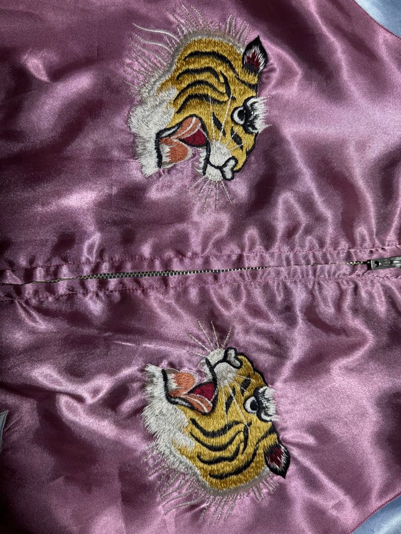 美品 テーラー東洋 両A面 スカジャン 虎 龍 Lサイズ TT10841