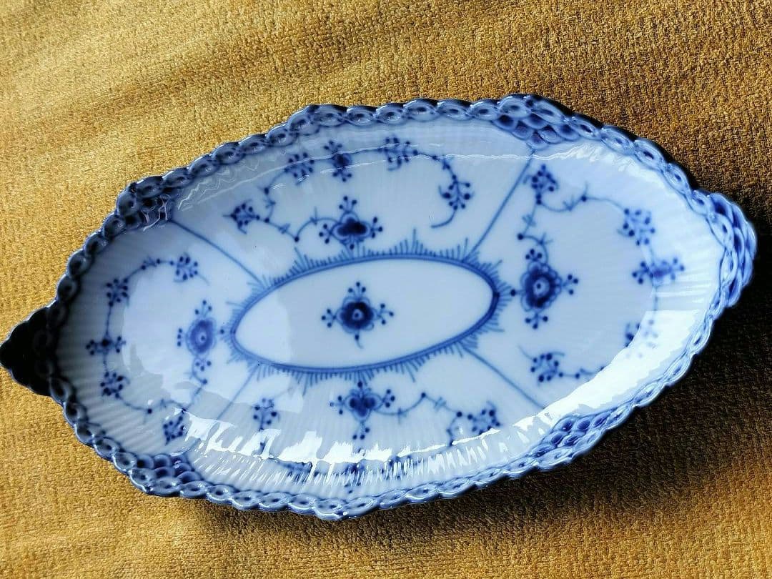 ロイヤルコペンハーゲン ブルーフルーテッド ピックルディッシュ