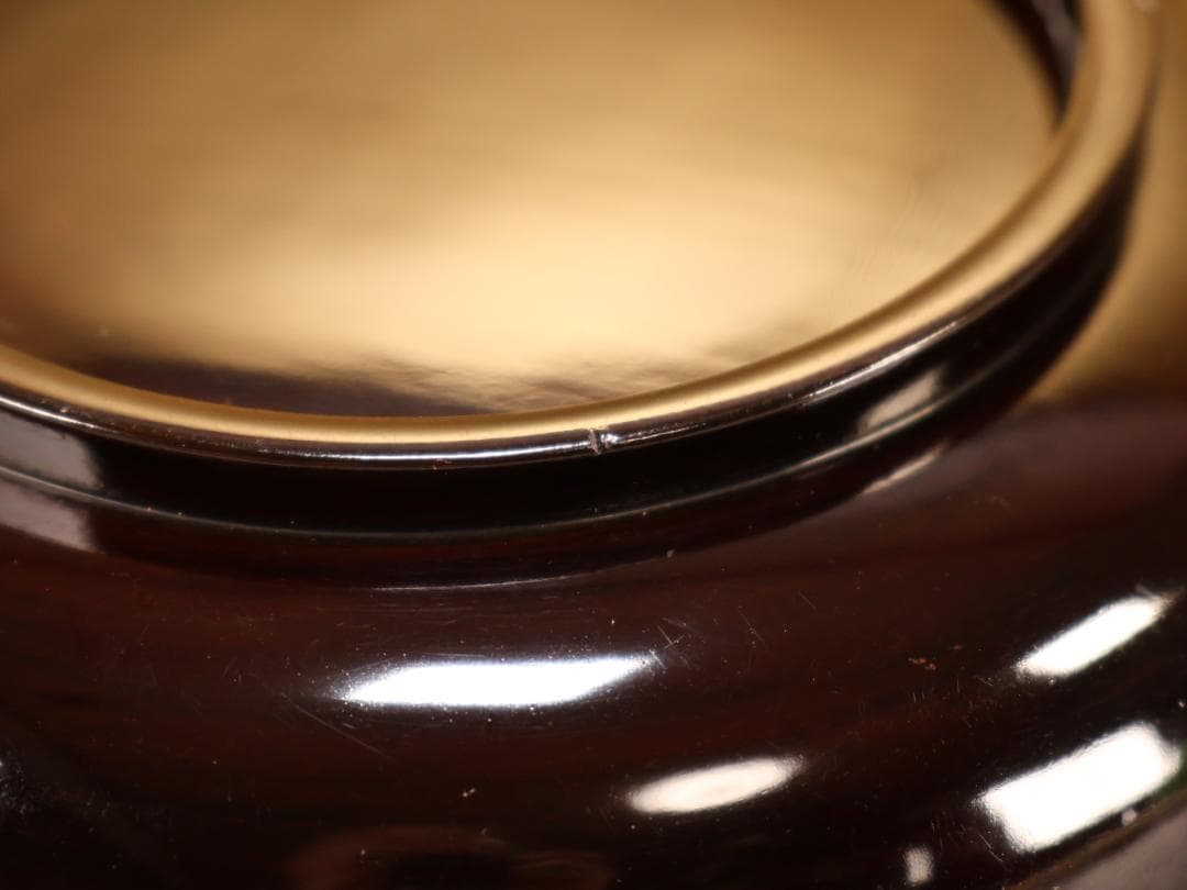 BK415　時代輪島塗　竹鶏図金蒔絵　吸物鶏　二客　木製　茶道具 懐石 会席