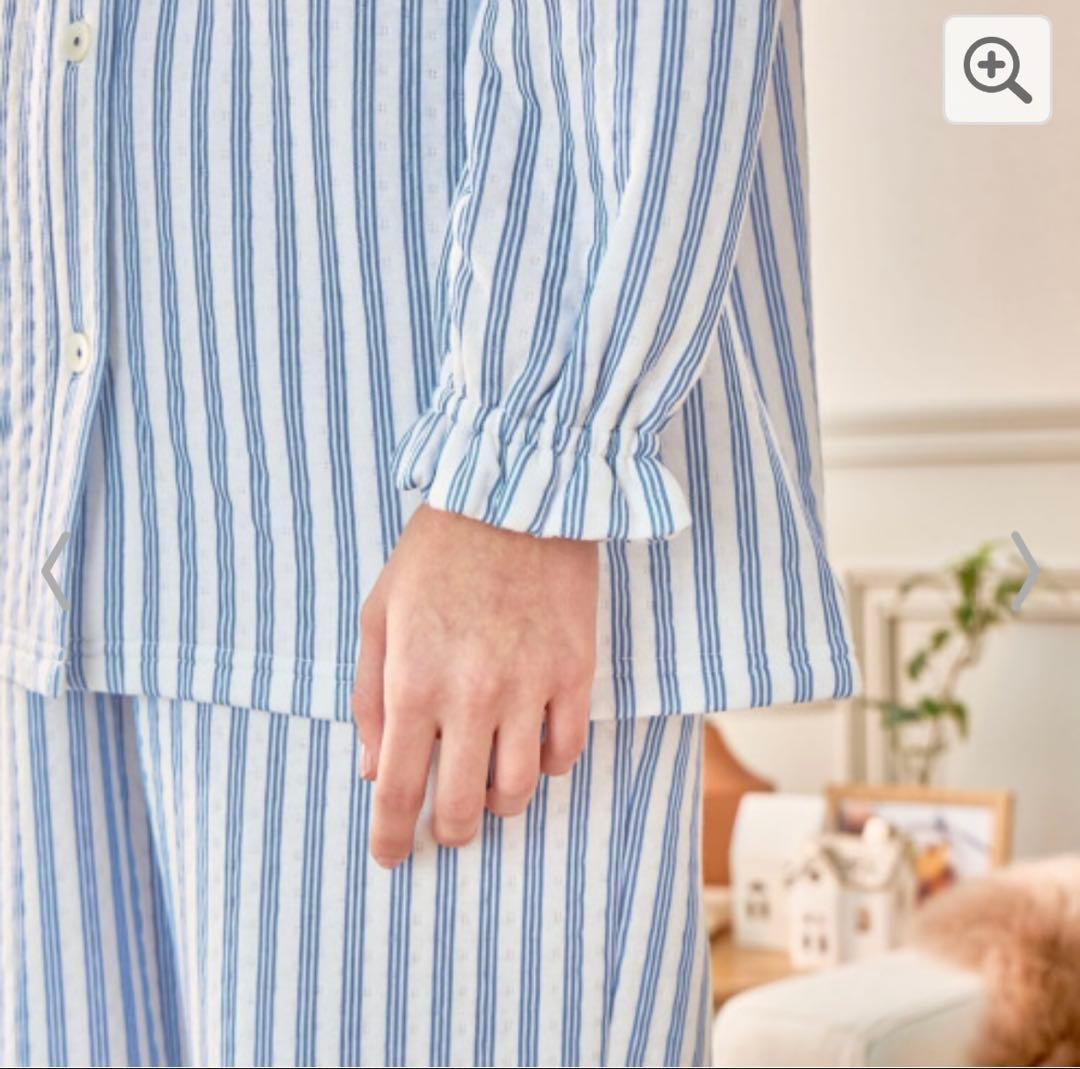 ナルエー ソフティスノーガウン＆ 中綿入り・コットン混 接結ストライプパジャマ