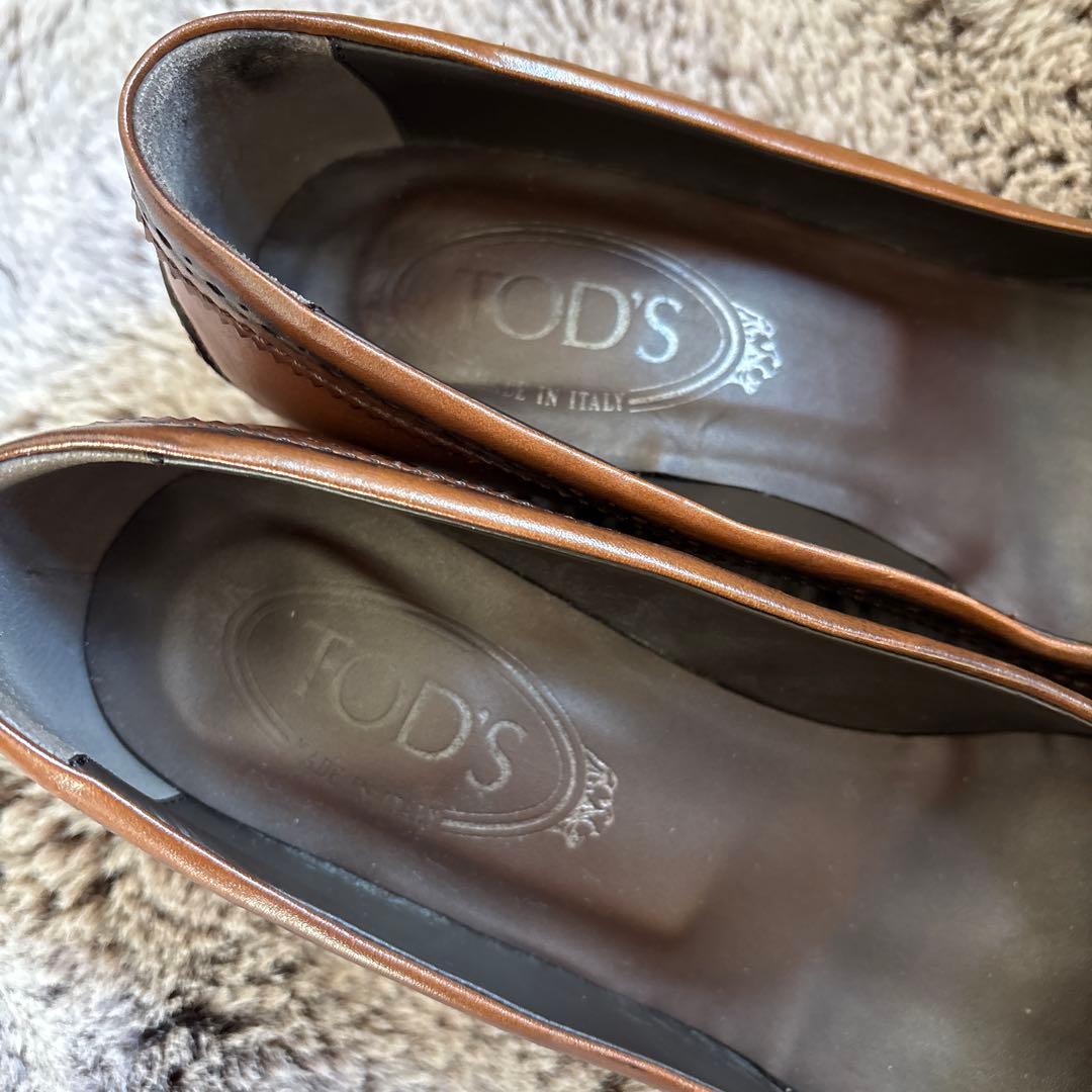 TOD'S トッズ　 ブラウン タッセル付き パンプス　美品　激安