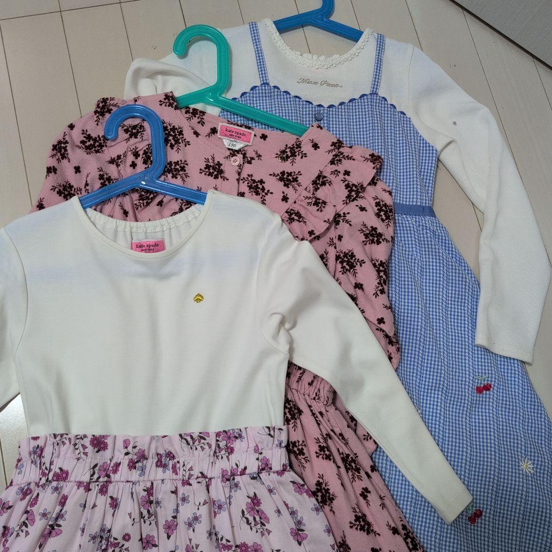 【ケイトスペード・メゾピアノ】長袖ワンピース 130cm 3点