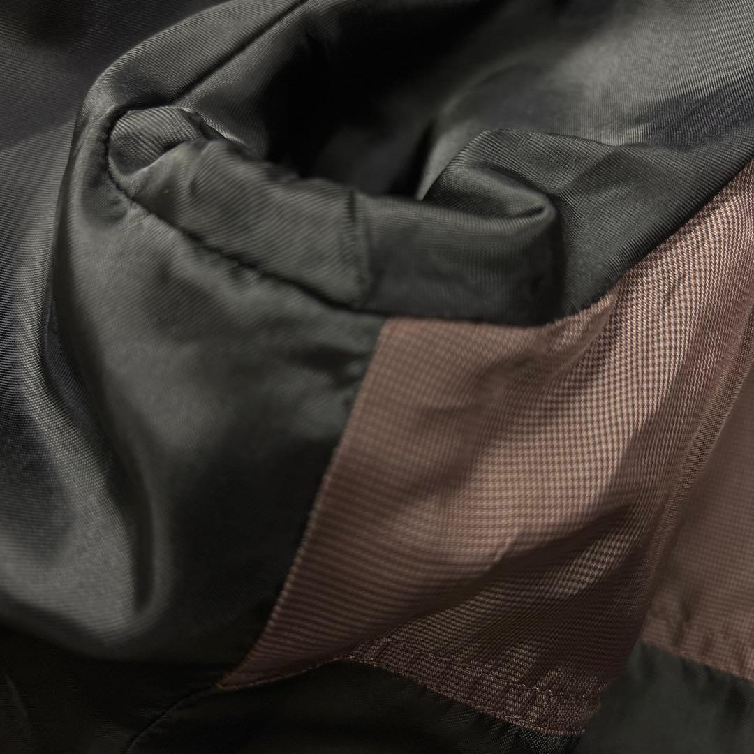 美品✨五大陸　希少XXL ロング丈 ステンカラーコート 黒 アンゴラ混