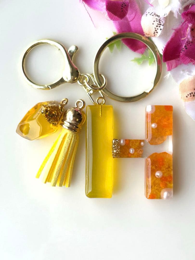 リピ　JOKER様ゴールド専用　イニシャルキーホルダー　ハンドメイド　11点