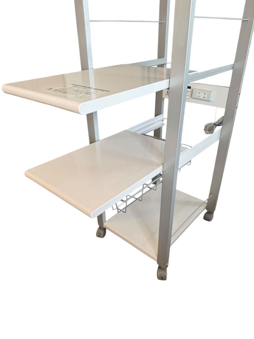 美品　エムケー精工　フローリエ　キッチンラック スライド4段　ORL-202SW