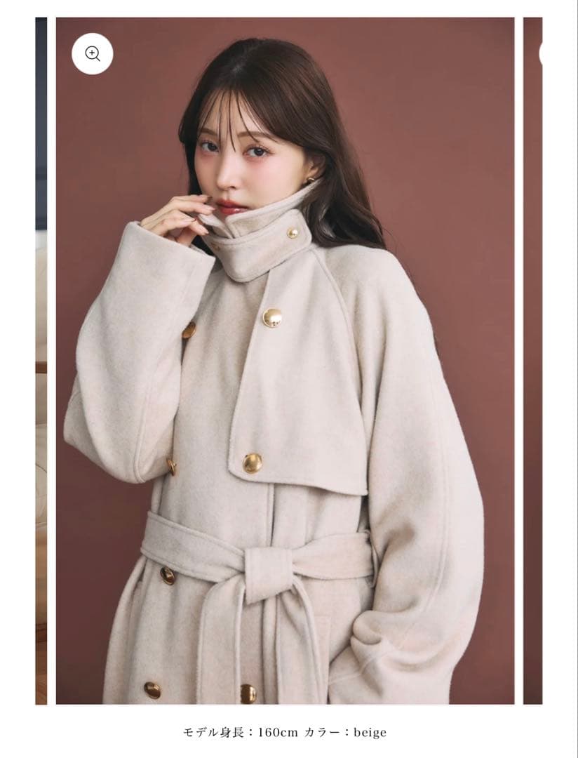 poláura ポローラ MANY WAYウールロングトレンチコート