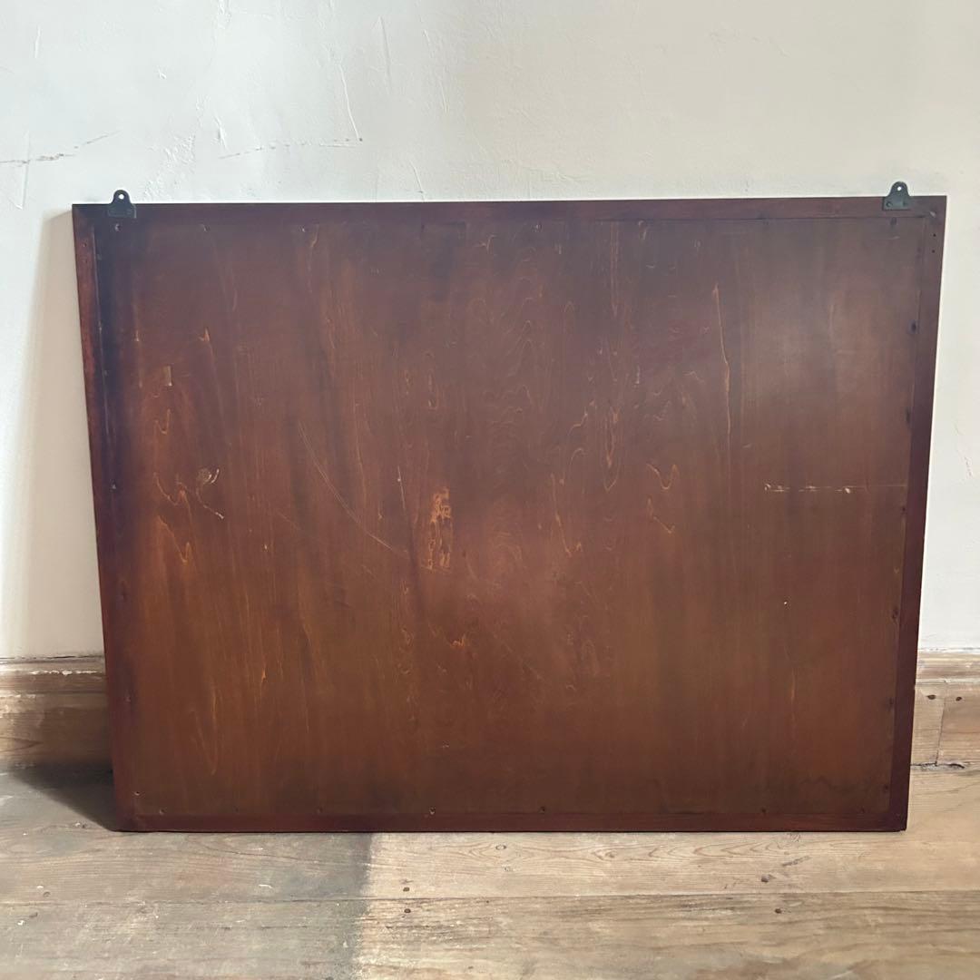 アンティーク 大型ウォールミラー 壁掛け鏡 姿見 ゴシック アーチ装飾