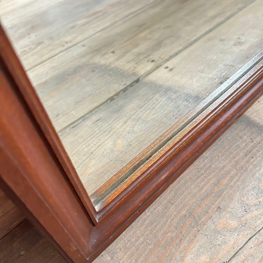 アンティーク 大型ウォールミラー 壁掛け鏡 姿見 ゴシック アーチ装飾