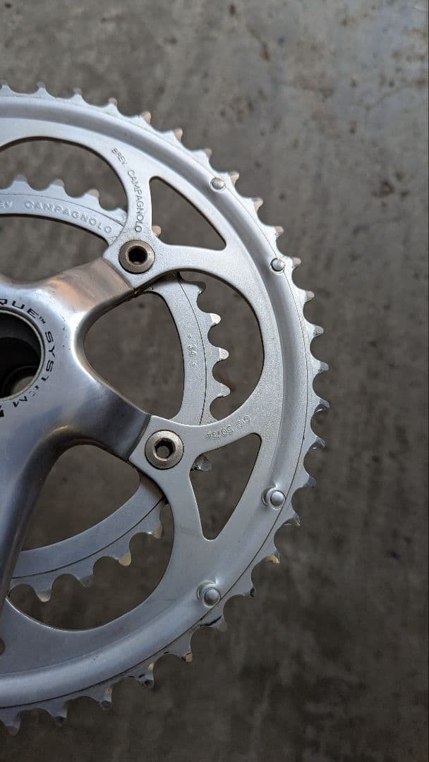 カンパ ベローチェ クランクセット 172.5 50-34 10S シルバー