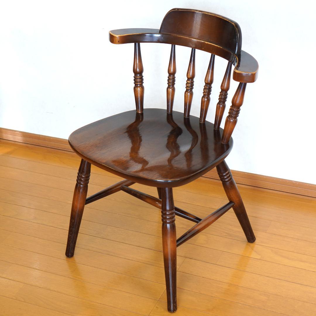 飛騨産業 キツツキマーク ウィンザーチェア アームチェア 木製 アンティーク調