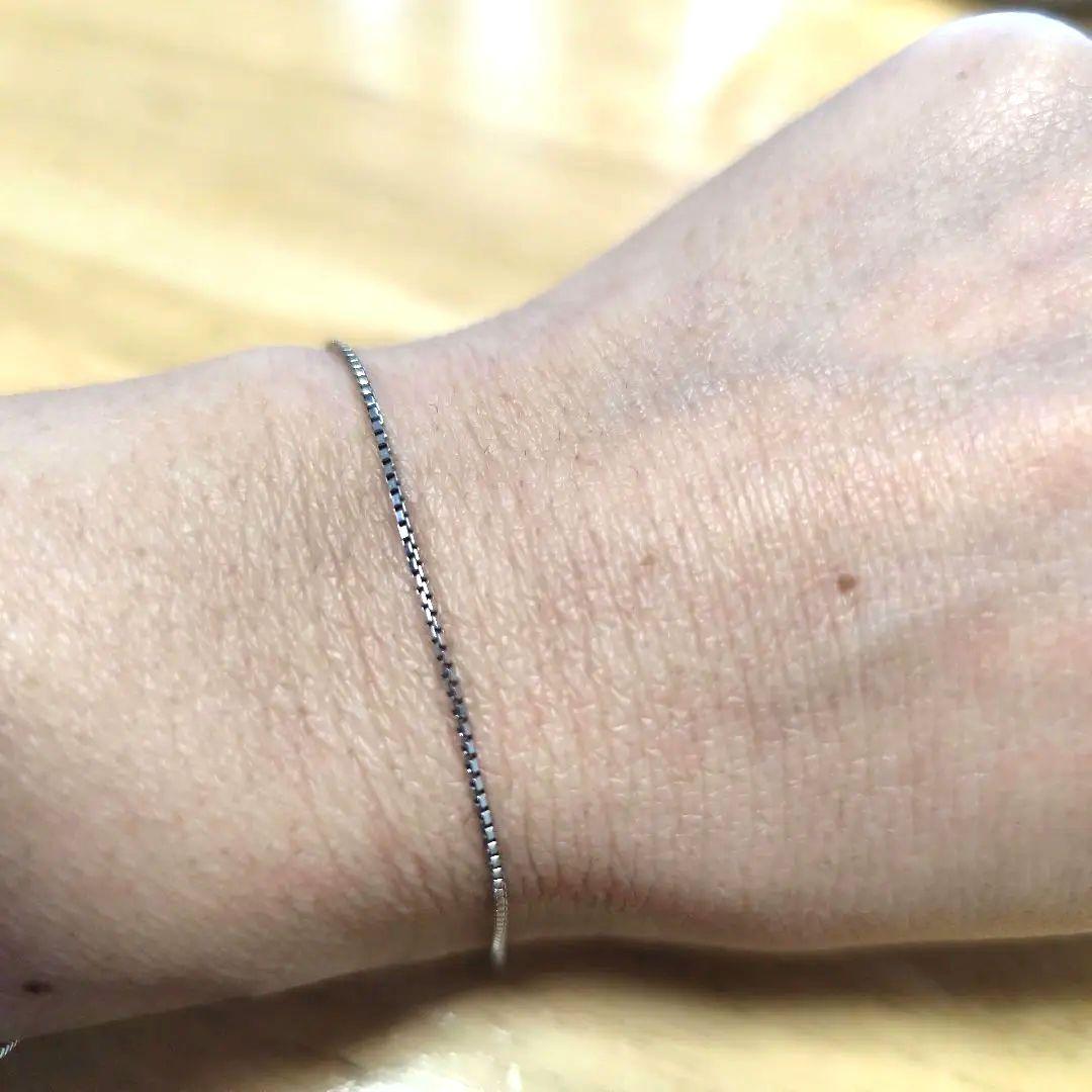 Pt850 プラチナベネチアンチェーンブレスレット 約16センチ