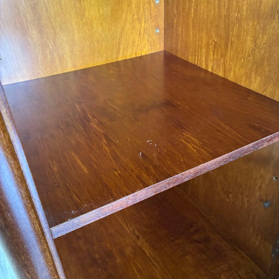 希少　オールドカリモク　コロニアル　キュリオケース　食器棚　コーナーキャビネット