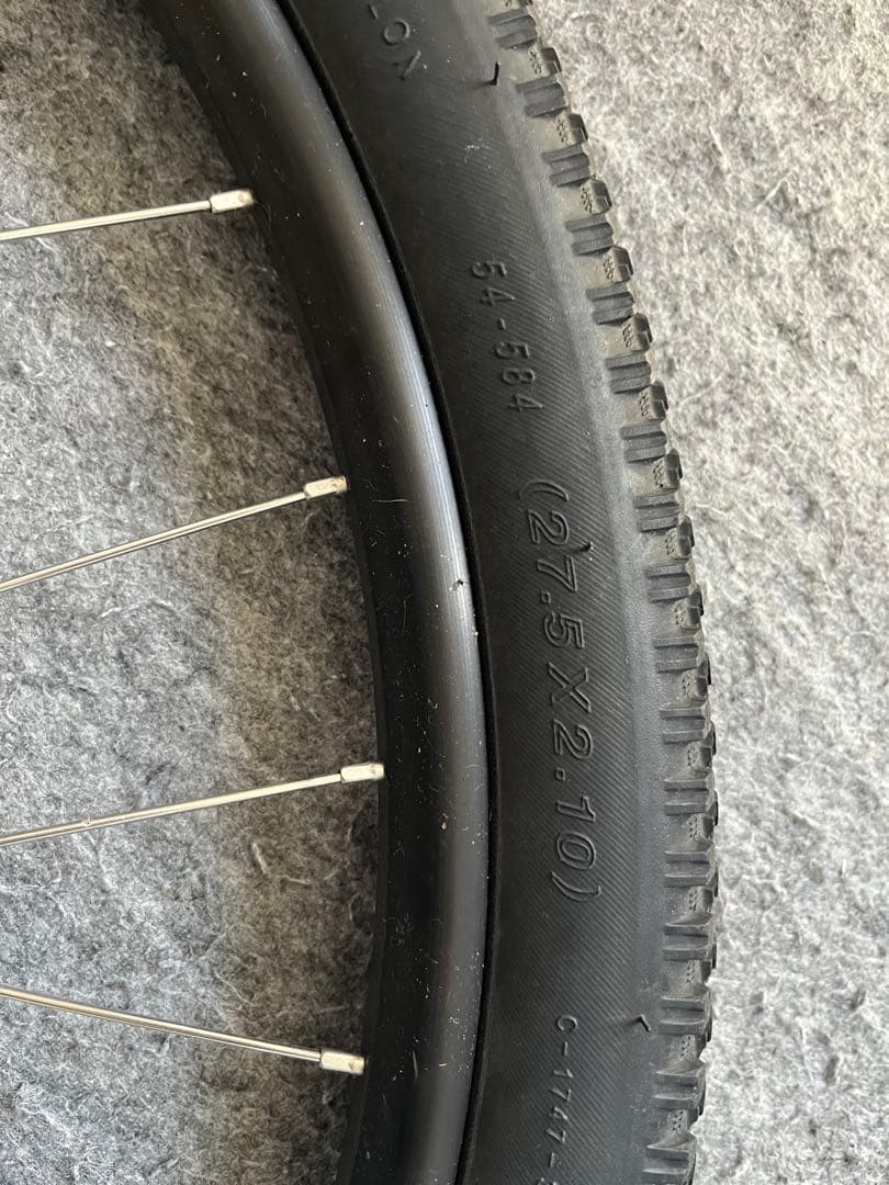 27.5*2.10 MTB 自転車ホイールセット タイヤ・ディスクローター付き