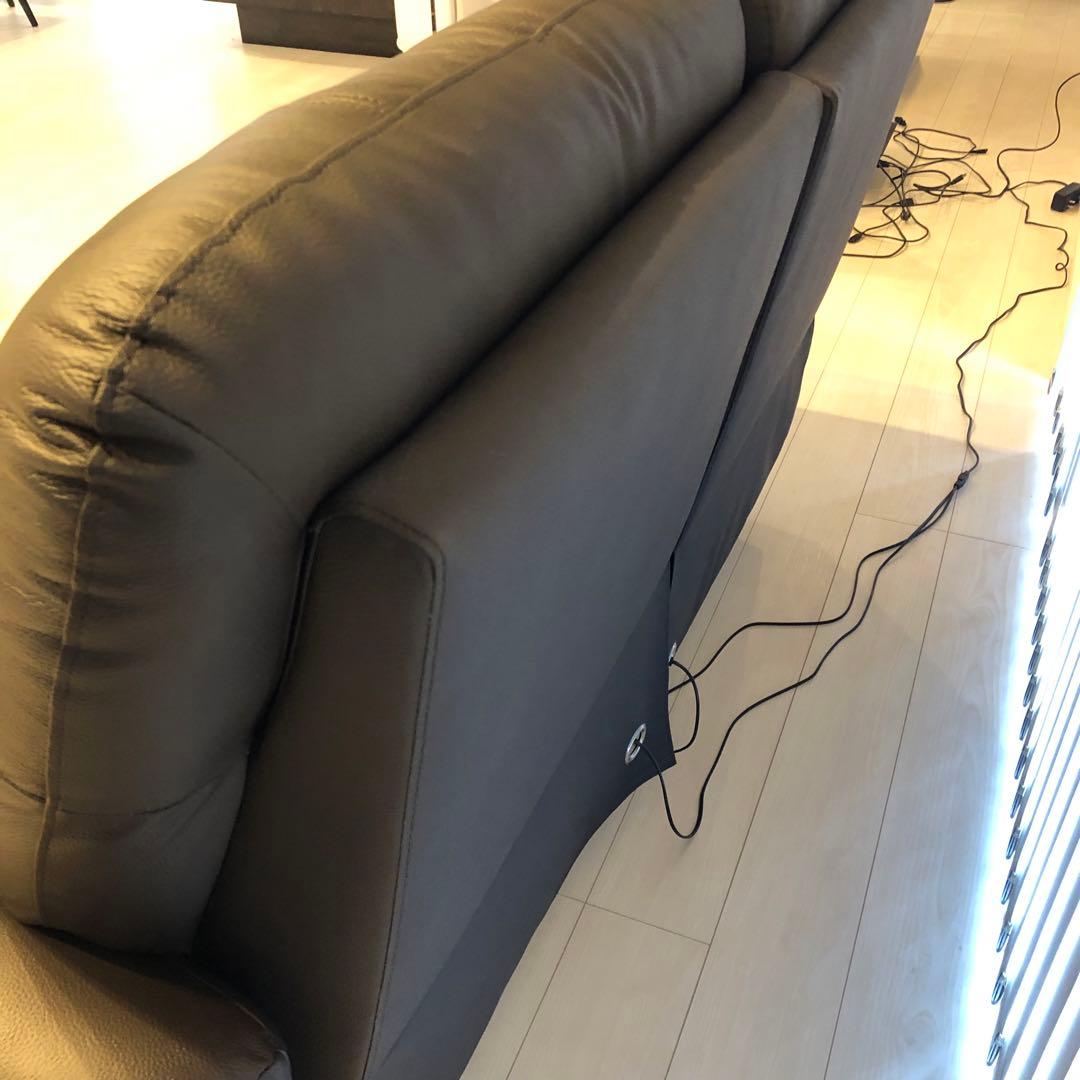 【直接引取可能】ヤマダ 電動リクライニングソファ 2人掛け ダークブラウン