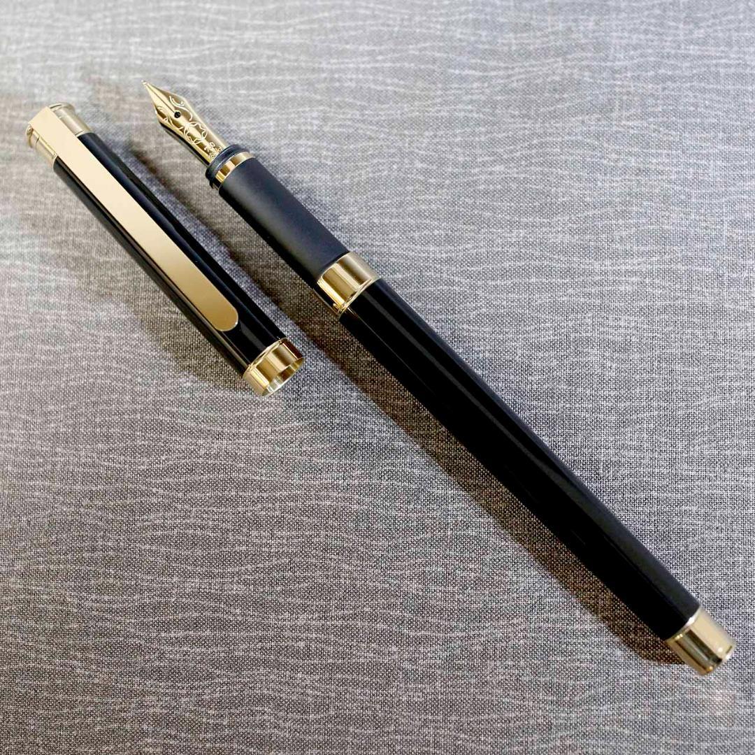 【美品 送料込み】モンブラン 万年筆 ノブレスオブリージュ ゴールド ブラック