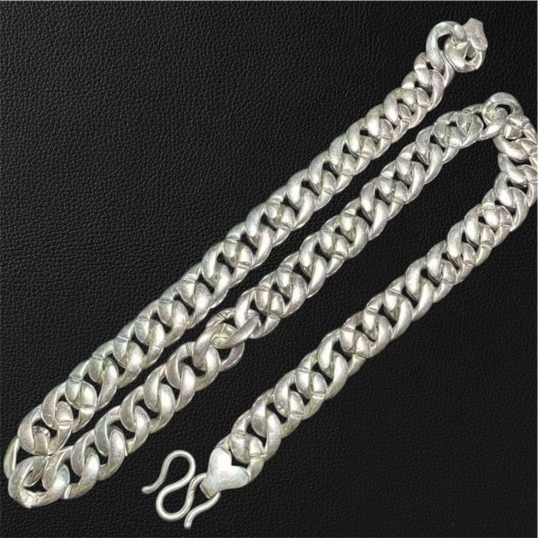 シルバー925刻印 ネックレス ヴィンテージ 重量感 喜平 ウォレットチェーン