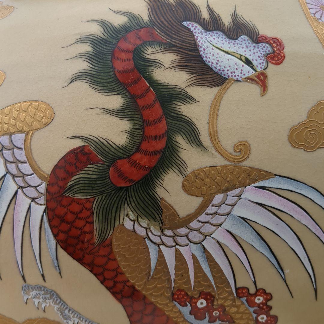 薩摩焼 大壺 花瓶 武者 鳳凰 鶴 宝尽くし 金彩 アンティーク インテリア