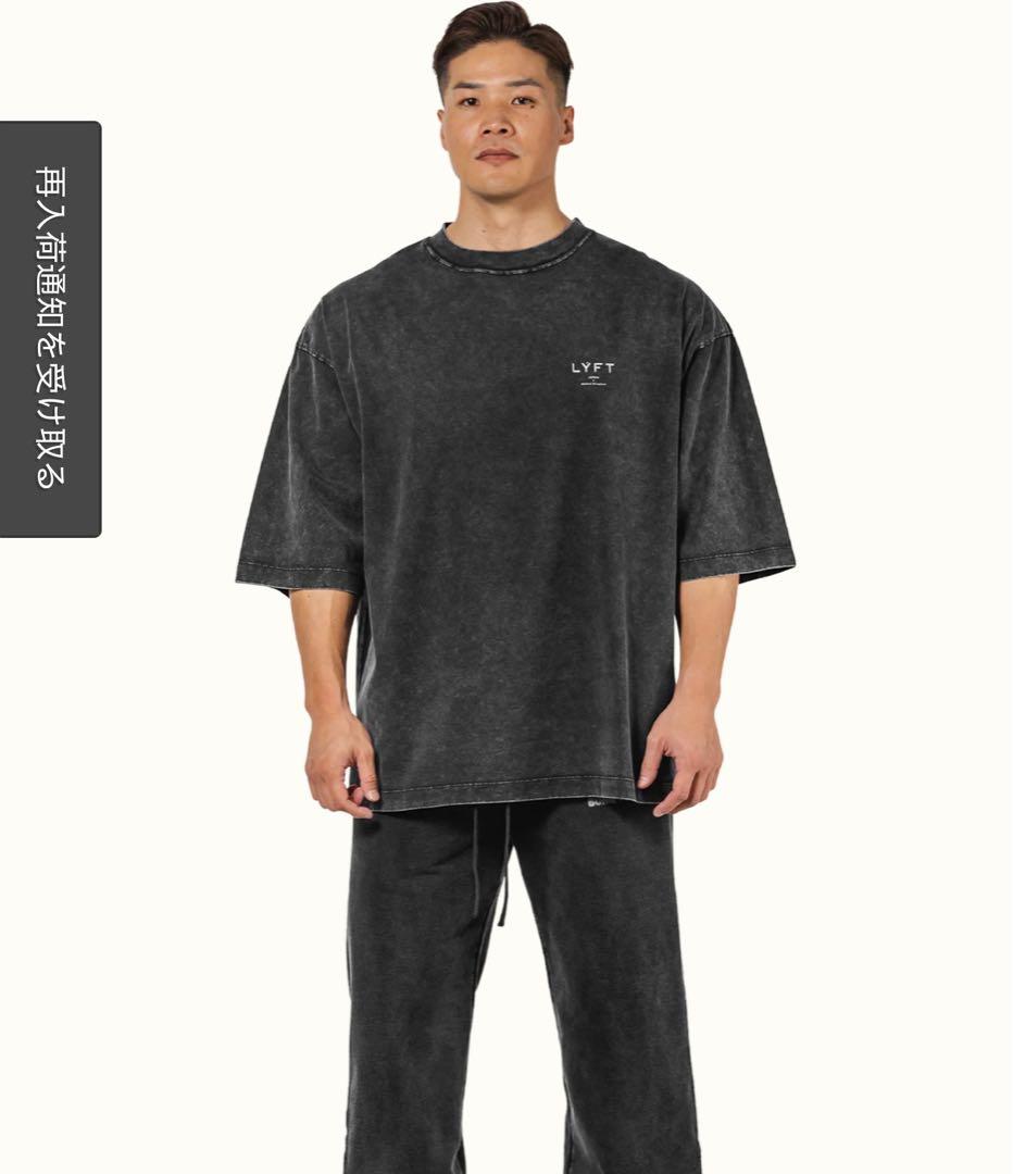 LYFT ワンポイントロゴ ビンテージエクストラビッグTシャツ ブラック