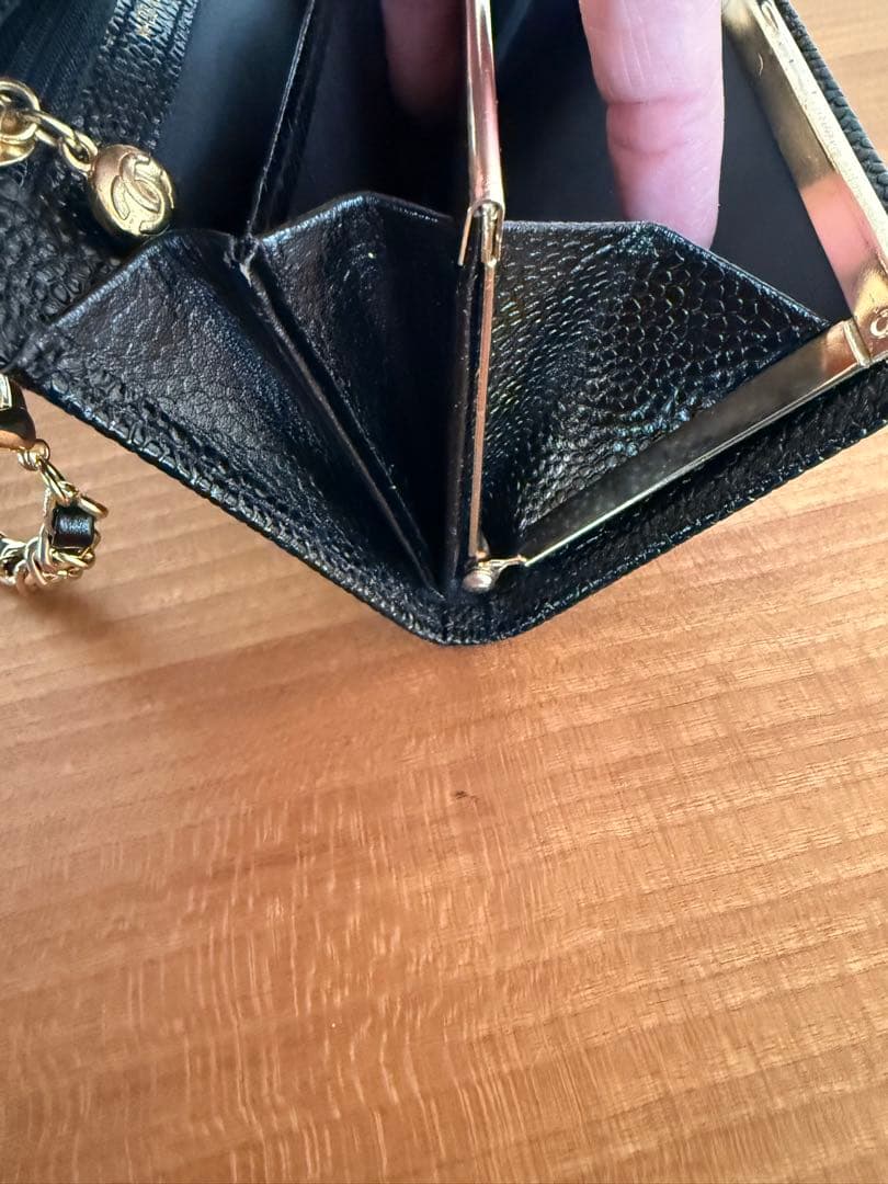 キャビアスキンレザーショルダーウォレット⭐︎本日限定価格