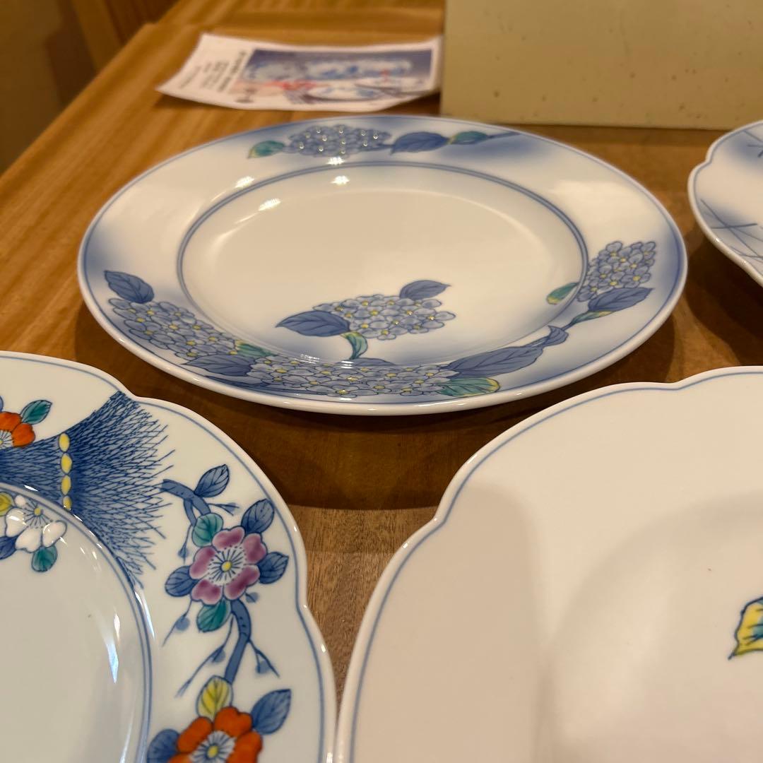 有田陶器市100回記念特別限定品　11代華山萬右衛門四季の器　五枚