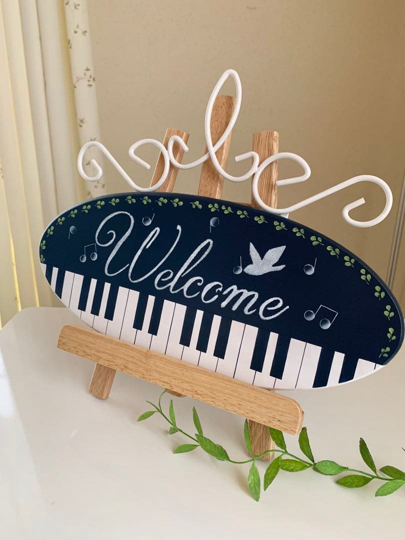 pianeko　ピアノ鍵盤デザイン ウェルカムボード