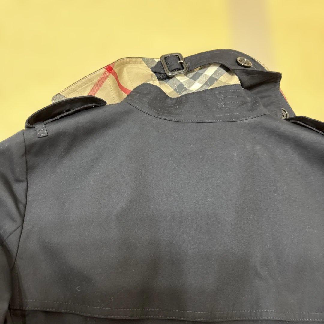 BURBERRYネイビー トレンチコート ダブルブレスト