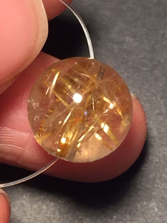 天然石パワーストーン ゴールド ルチルクォーツ 玉 10.5mmルチル玉88