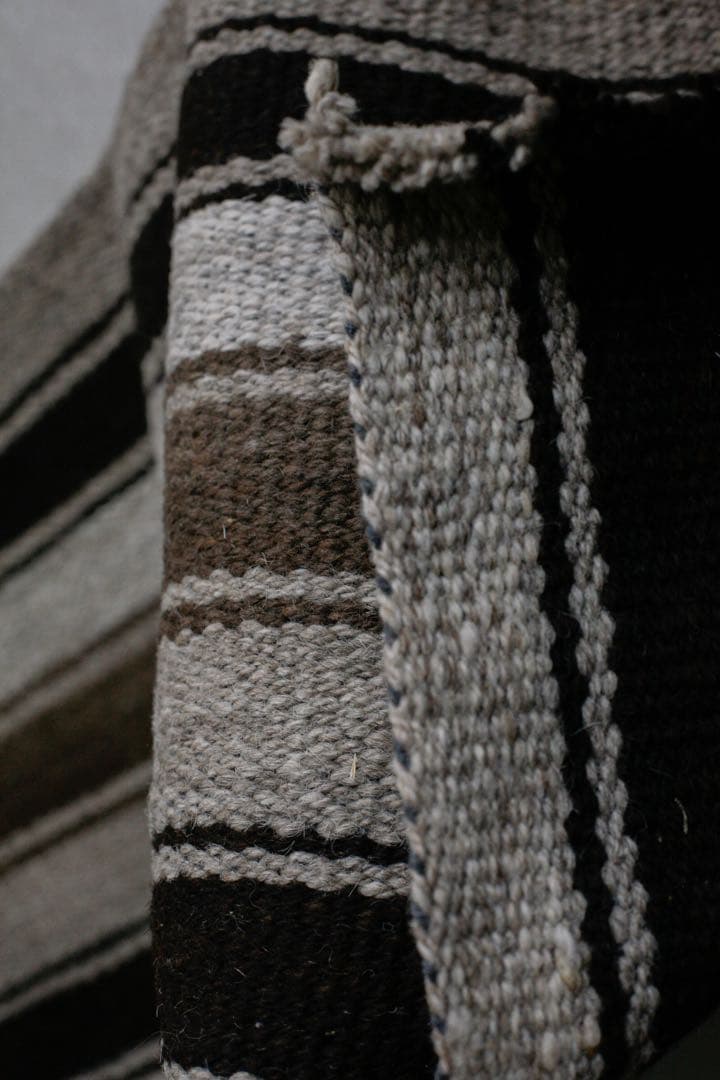 204cm×35cm キリムラグ　ランナーラグ　ウール　コットン　ネイティブ柄