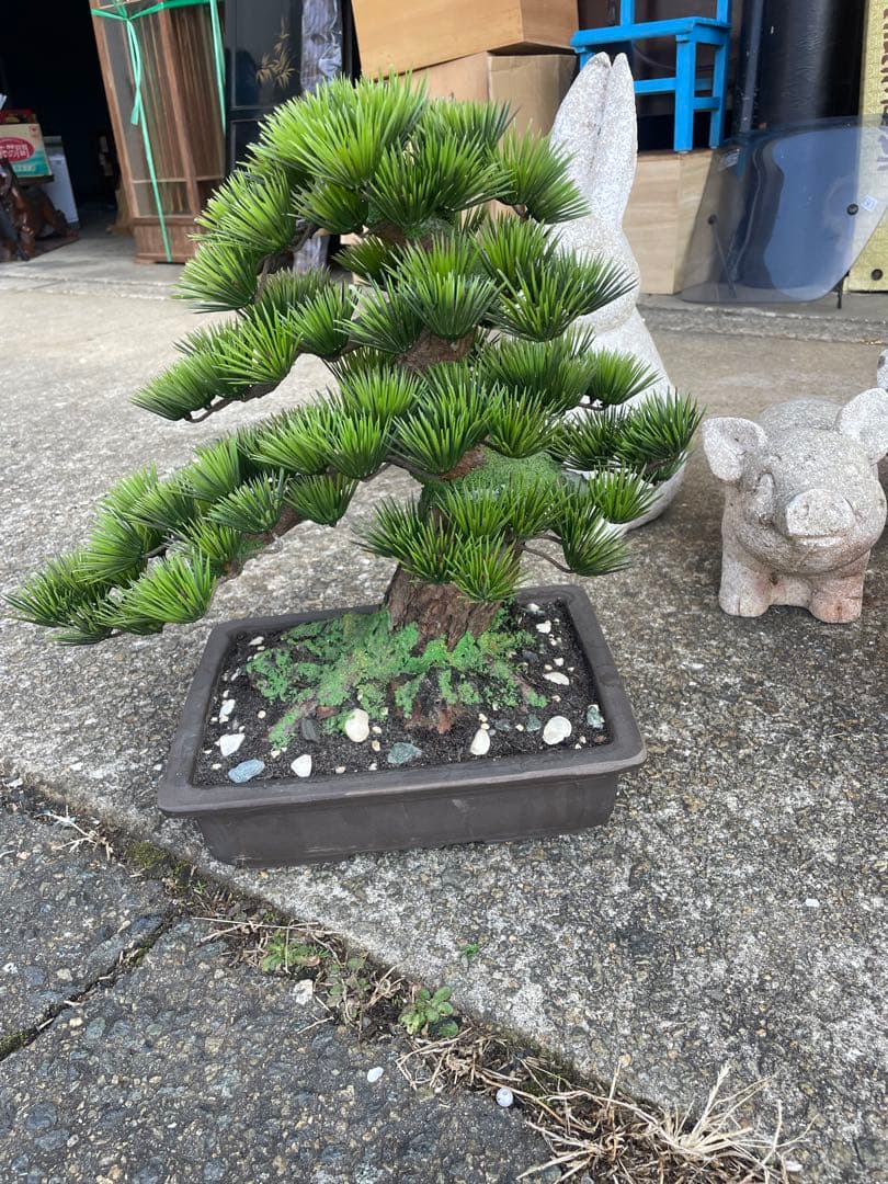 盆栽 松の木　人工観葉植物 造花　苔　フェイク盆栽 松 人工