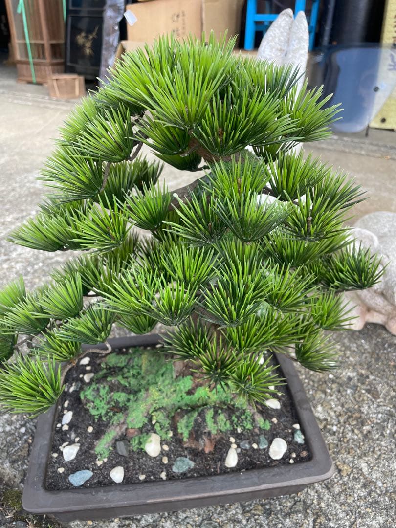 盆栽 松の木　人工観葉植物 造花　苔　フェイク盆栽 松 人工