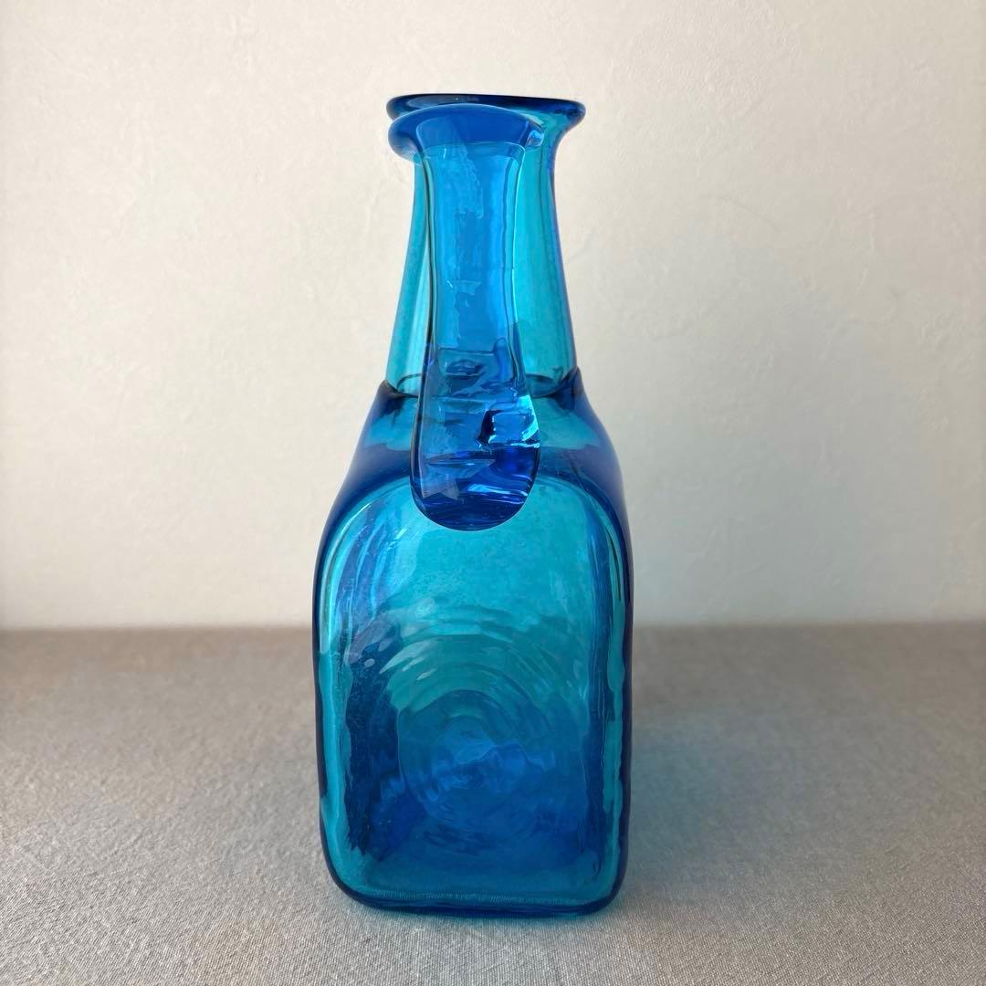 倉敷ガラス　片手付花瓶　花瓶　瓶　吹きガラス