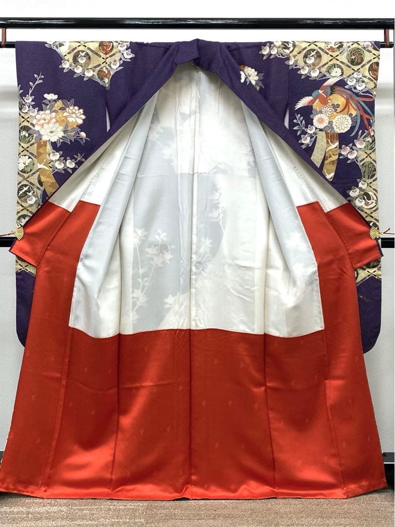 作家振袖 豪華 銀通し 金駒 金彩 紋意匠 牡丹 身丈163cm
