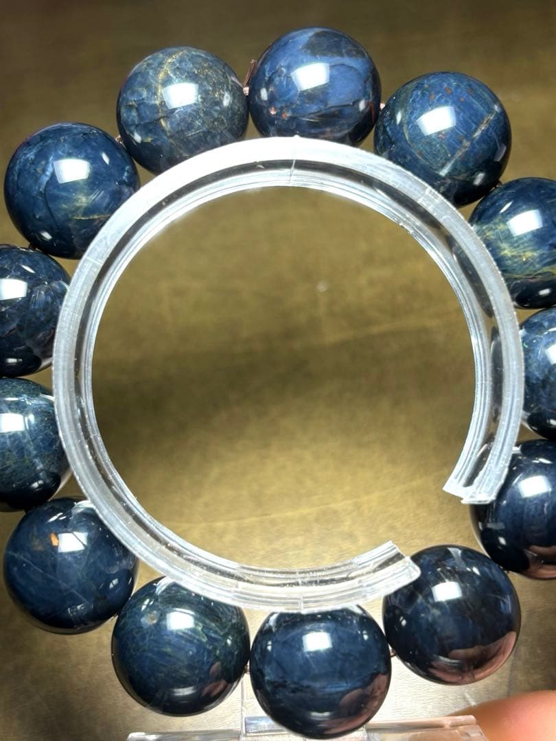 ナミビア産　ブルーピーターサイトブレス約17.6㎜（新品未使用）超大玉　高品質