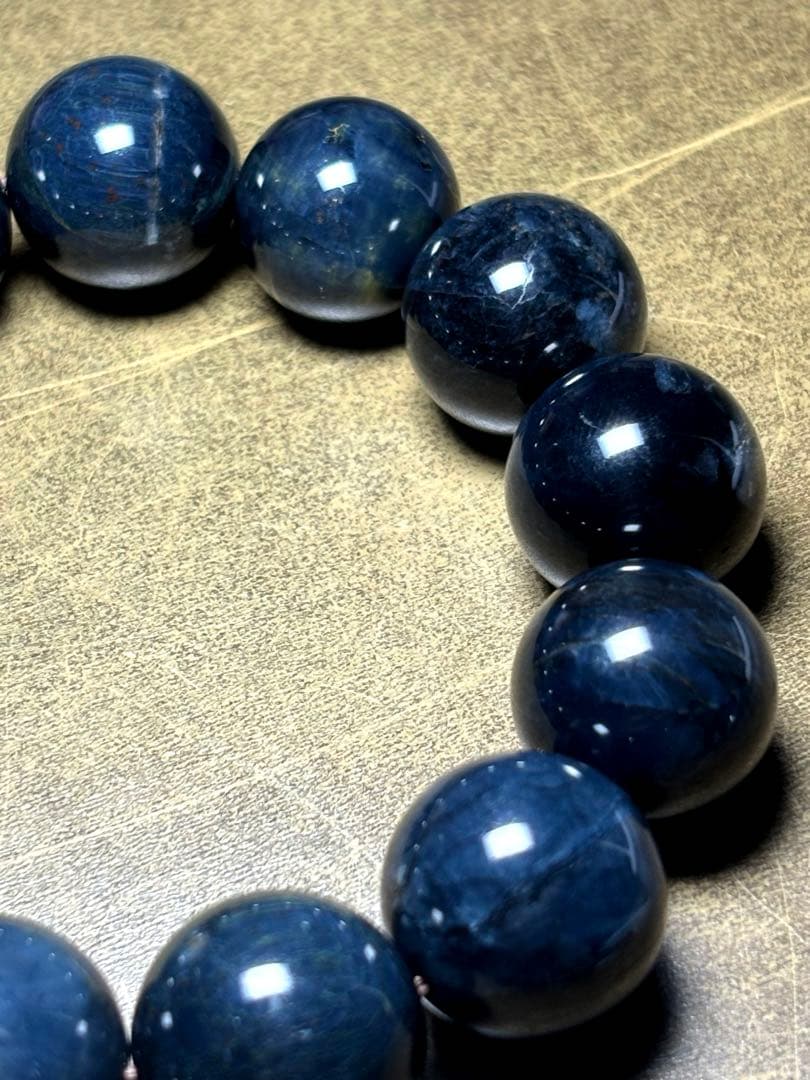 ナミビア産　ブルーピーターサイトブレス約17.6㎜（新品未使用）超大玉　高品質