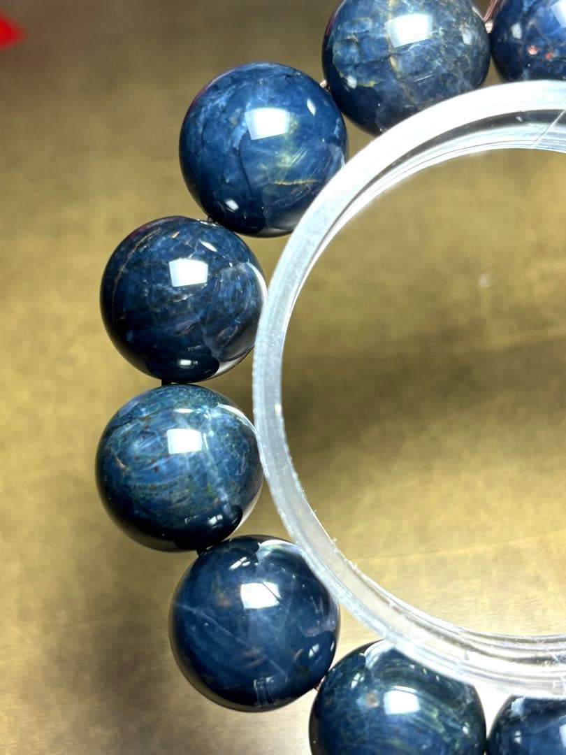 ナミビア産　ブルーピーターサイトブレス約17.6㎜（新品未使用）超大玉　高品質